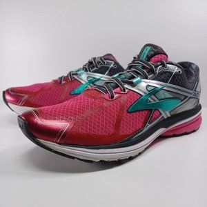 Brooks Ravenna 7 Women's Running Shoes Size 12 Pink Teal Breathable Comfort